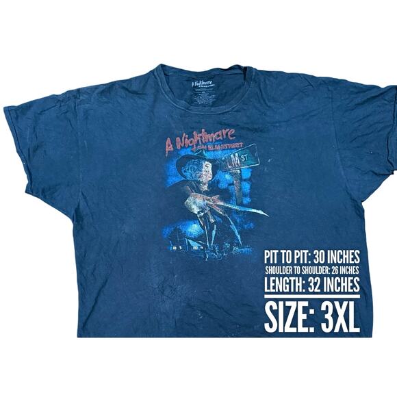Vintage Tees - Nightmare on Elm Street Freddy Krueger Graphic Tee*SZ 3XL - Picture 3 of 5